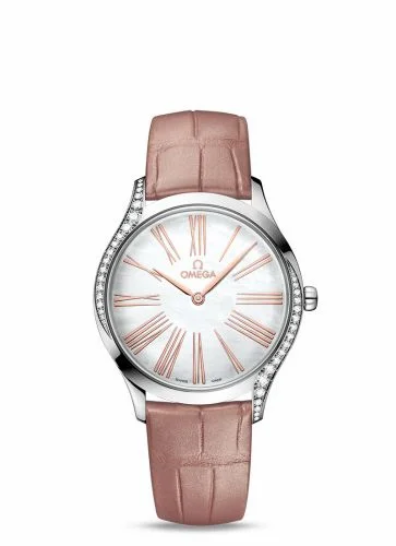 Omega De Ville Trésor 36 Stainless Steel / MOP - Roman / Alligator 428.18.36.60.05.002 (42818366005002)